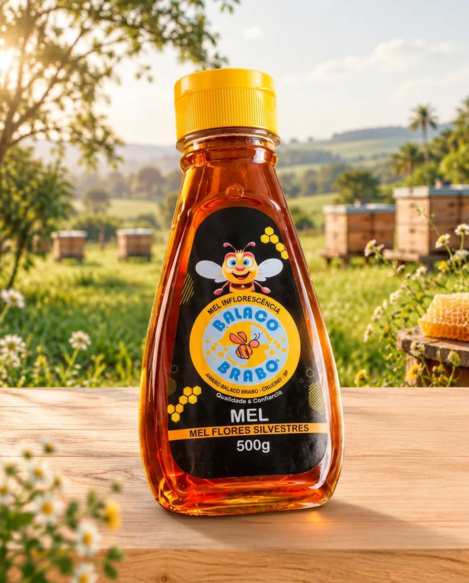 Bisnaga de mel 500g nova embalagem