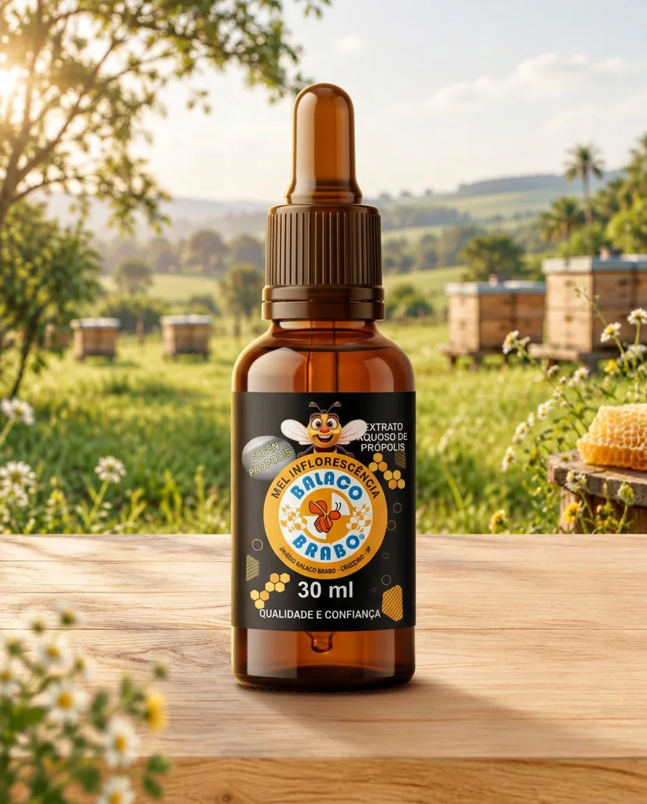 Frasco de extrato de própolis aquoso 30ml